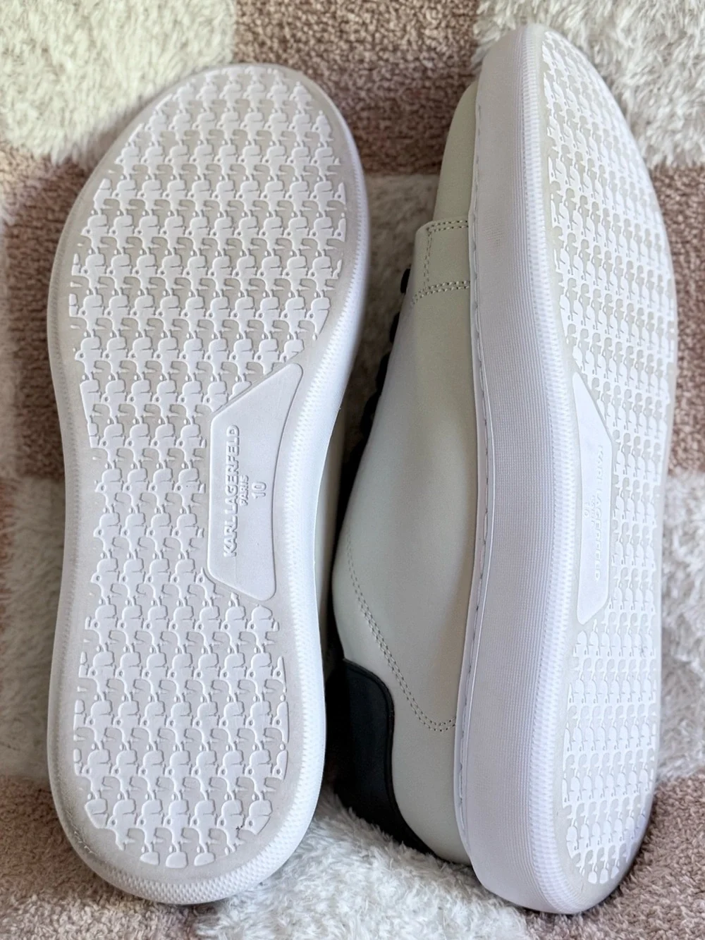 Karl Lagerfeld Paris Leather Sneakers | Logo Lace-Up Designer Shoes [NWOT]